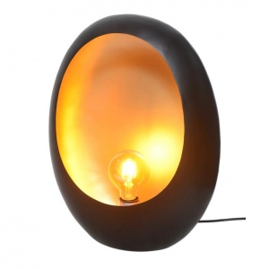 Tafellamp Golden Egg Medium Zwart / Goud