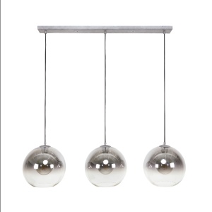 Hanglamp 3L bubble shaded / Oud zilver