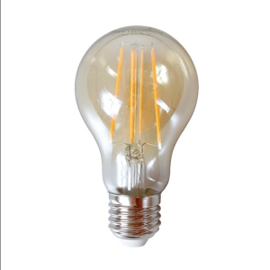 Lichtbron LED filament peer - E27 6W 2100K 450lm dimbaar / Amberkleurig glas