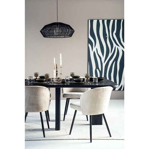 Eettafel Fynn 160 cm Zwart