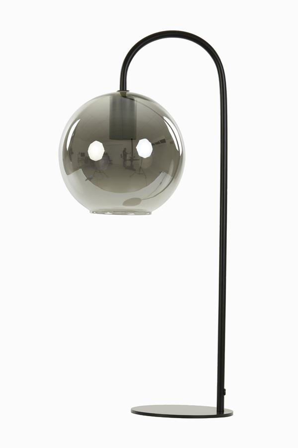 Tafellamp 28x20x60 cm SUBAR mat zwart+smoke glas Online Kopen -  4UDesigned.nl