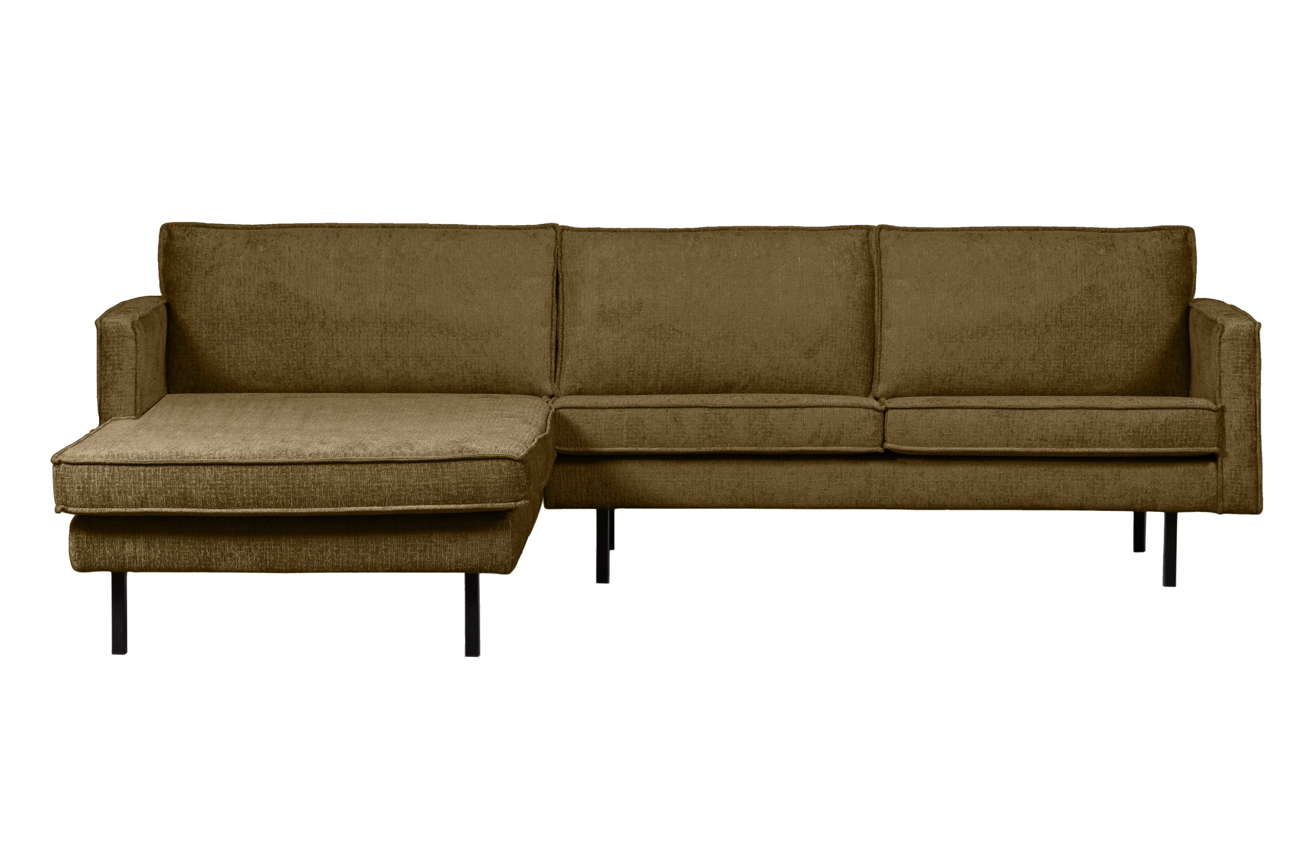 Rodeo Chaise Longue Links Structure Velvet Brass