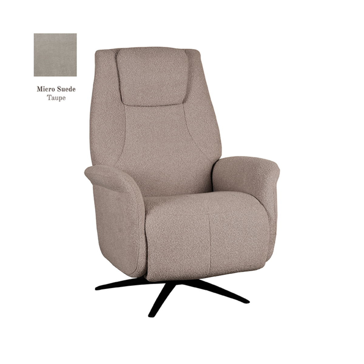 Fauteuil Stockholm - Taupe - Micro Suede - Elektrische